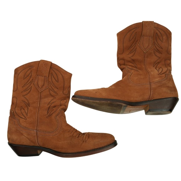 Nicole Boots Womens 6 B Brown Leather Slouch Boots Made in Spain - Picture 8 of 12